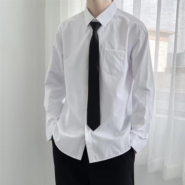 制服 白シャツ メンズ スクールシャツ 学生 卒業式 入学式 シャツ ブラウス 長袖 白 無地シャツ 制服シャツ 中学生 高校生 ネクタイ付き