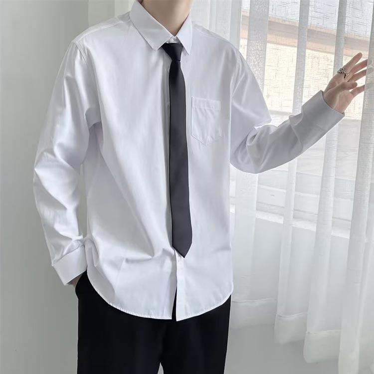 制服 白シャツ メンズ スクールシャツ 学生 卒業式 入学式 シャツ ブラウス 長袖 白 無地シャツ 制服シャツ 中学生 高校生 ネクタイ付き
