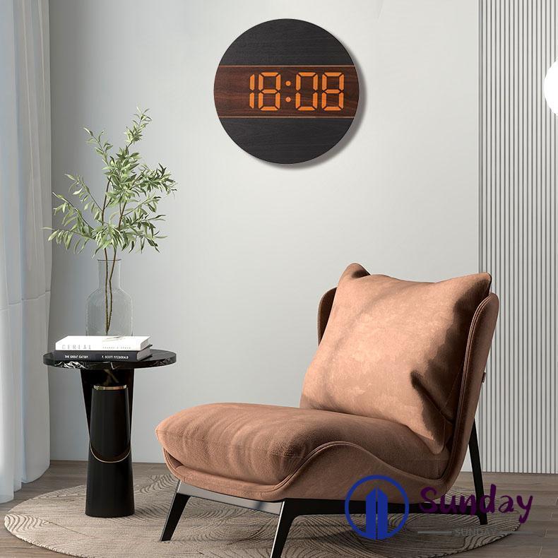 掛け時計 壁掛け時計 デジタル時計 LED 北欧風 北欧 壁掛け 時計 大型 大数字 発光 クロック 静音 スマートおしゃれ レトロ ホーム装飾 おしゃれ シンプル [3]