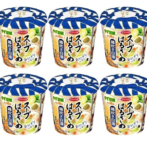 【6個入りケース販売】スープはるさめ【鶏炊き白湯】エースコック インスタント まとめ買い 箱買い カップ 春雨 詰め合わせ