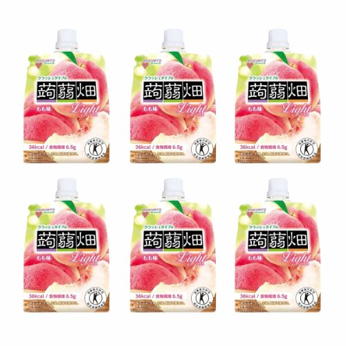 【6個セット】マンナンライフ クラッシュタイプの蒟蒻畑ライト もも味 150g パウチ飲料 ゼリー飲 ...