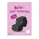 キュレット 炭 フェイスパックフレンズフェイスマスクシリーズ Hello :) Quret Friends Mask - Charcoal 敏感肌 乾燥肌 スキンケア 水分保湿 韓国 韓国コスメ 保湿ケア