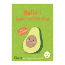 キュレット アボカド フェイスパックフレンズフェイスマスクシリーズ Hello :) Quret Friends Mask - Avocado 敏感肌 乾燥肌 スキンケア 水分保湿 韓国 韓国コスメ 保湿ケア