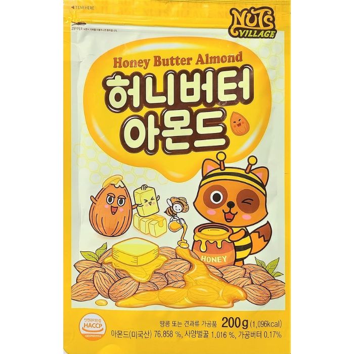 ナッツヴィレッジ ハニーバターアーモンド 200g 韓国お菓子 おつまみ ギフト プレゼント おかし 韓国食材 ハニーバターナッツ スナック..