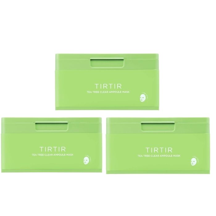 【3個セット】TIRTIR TEA TREE CLEAR AMPOULE MASK ティルティル ティーツリーアンプルマスク(30枚入り)