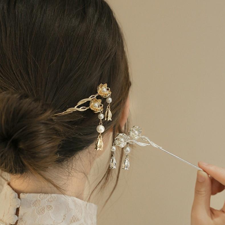 かんざし 簪 ヘアピン ヘアスティック 髪飾り レディース 女性 ヘアアクセサリー 髪留め ヘアアレンジ フラワー お花 お洒落 きれいめ 大人可愛い 2