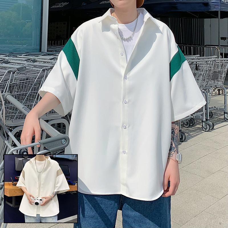 半袖シャツ メンズ 半袖 夏服 トップス 無地シャツ カジュアルシャツ ゆったりシャツ 夏サマー おしゃれ 父の日