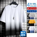 Tシャツ メンズ 半袖 夏服 プルオーバー トップス ゆったり 配色切り替え 夏サマー シンプル お兄系 薄手 アウトドア おしゃれ 通学 20代