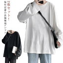 tシャツ 長袖 メンズ ロンt 無地 レディース 2枚セット おしゃれ カジュアル 重ね着 レイヤード インナー 春秋 冬 大きいサイズ ゆったり 体