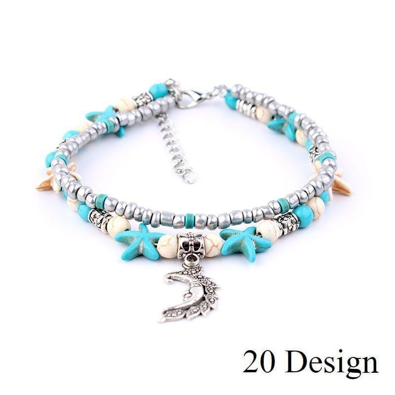 アンクレット ブレスレット レディース 女性 女子 2way アクセサリー ファッション小物 2重 2連 フラワ..