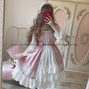 ワンピース ロリータ ワンピース 学院風 ロングスカート 洋服 長袖 かわいい ゴスロリ(4)