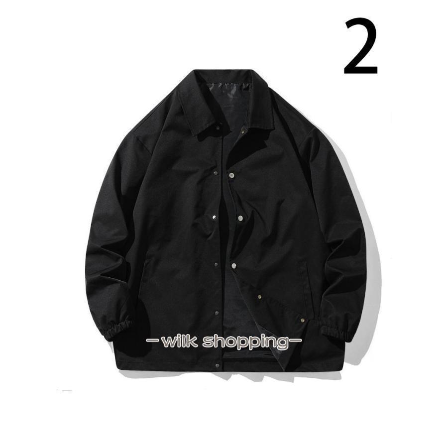 秋 コーチジャケット メンズ ブルゾン 秋服 ウインドブレーカー 無地 スナップボタン レディース