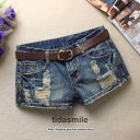 ショートパンツ デニム 短パン ベーシックデニム ダメージ加工 ボトムス ズボン 美脚効果 ダメージデニム レディース シンプル ジーンズ 20代 30代