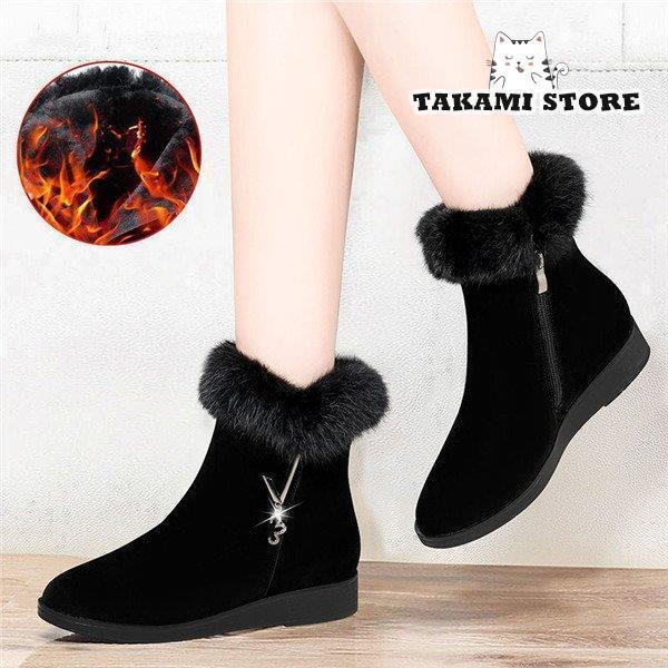 ムートンブーツ ブーツ 冬靴 レディース 裏起毛 暖かい もこもこ 痛くない シューズ ファー 可愛い 防..