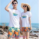 サーフパンツ ペアルック 海パン 短パン レディース メンズ ビーチパンツ カップルお揃い 海の日 新婚旅行 ご夫婦