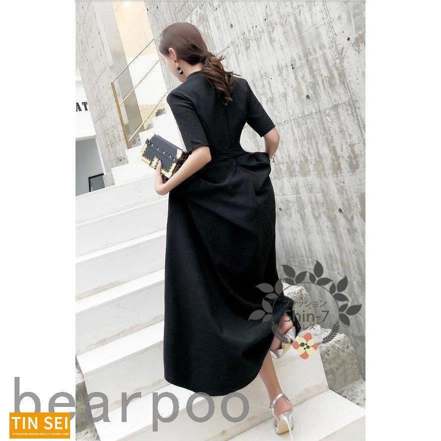 パーティードレス 20代 30代 40代 50代 結婚式 ワンピース 大きいサイズ 袖あり フォーマル ロングワンピース膝丈お呼ばれ ドレス 服装 服 女性 二次会 親族