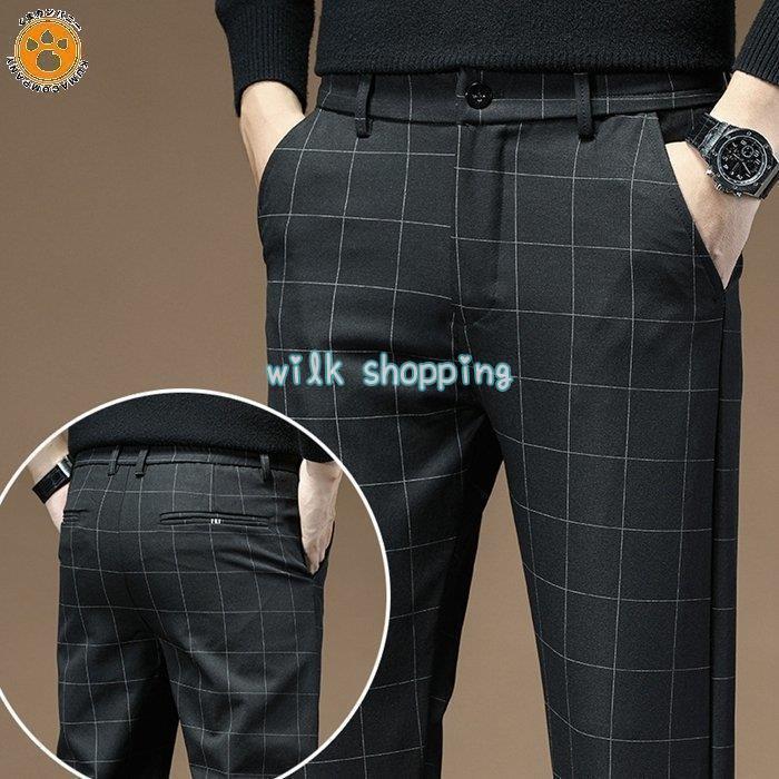 スラックス ロングパンツ チェック メンズ 通勤 紳士パンツ スリムパンツ パンツ カジュアル カジュアルパンツ 美脚 細身 洗える お洒落