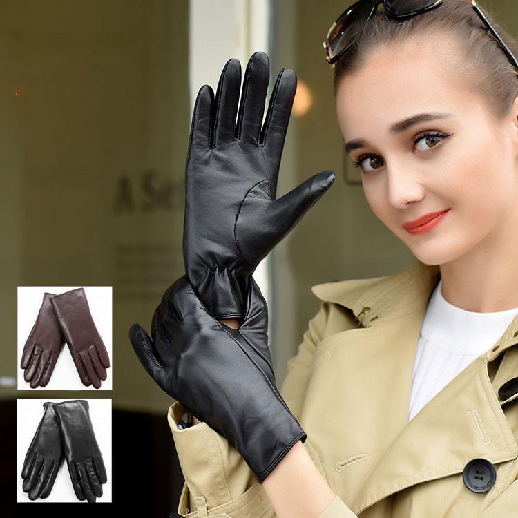 本革手袋　レディース　グローブ　レザーグローブ　レザー手袋　glove おしゃれ バイク手袋　バイクグ..