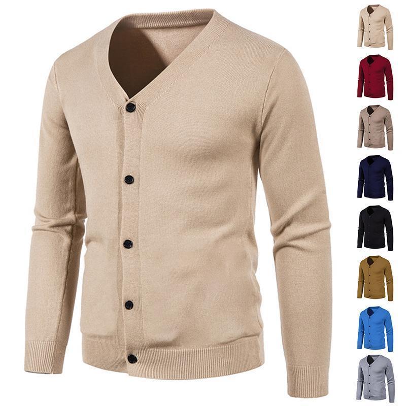 カーディガン メンズ 秋冬 薄手 長袖 ニットカーディガン アウター 羽織 着痩せ トップス 暖かい お兄..