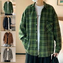 シャツ メンズ 長袖 チェック柄 ストライプ バイカラー カジュアルシャツ リネンシャツ ストレイプ オシャレ ゆったり