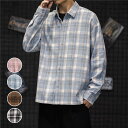 シャツ チェックシャツ メンズ レディース ネルシャツ トップス 長袖 カジュアルシャツ 秋服 秋物