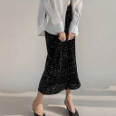 ロングスカート ストレート ボトムス ファッション スパンコール レディース タイトスカート マキシ丈 ハイウエスト きらきら 女性 パーティードレス