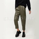 レザーパンツ PU革 ロングパンツ 秋新作 レディース 9分丈 ハイウエスト フェイクレザーパンツ ボトムス 美脚効果 革パン ファッション 通勤 オフィス 上品