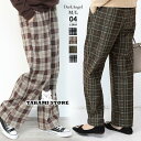 チェックパンツ ワイドパンツ レディース 秋冬 40代 50代 コーデ 冬 ボトムス ドロストパンツ ウエストゴム イージーパンツ ゆったり おしゃれ 柄 新作...