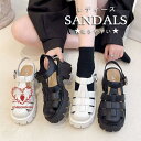 サンダル グルカサンダル レディース サマー ローマサンダル 編み込み ぺたんこ 滑り止め 歩きやすい 厚底 軽量 疲れない クロスサンダル(4)