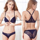 フロントホック ブラジャー ショーツセット 見せブラ 背中魅せブラジャー バッククロスデザイン Y字バック 女性下着 上下セット