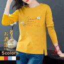 トップス Tシャツ レディース 長袖Tシャツ ティーシャツ スウェット 丸首 カジュアル かわいい おしゃれ ゆったり 春 夏 秋 韓国風