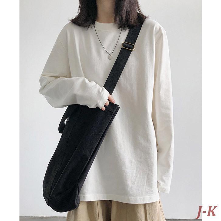 BIGシルエット オーバーサイズ カットソー カジュアル おしゃれ シンプル ロンT 長袖 トップス レディ..