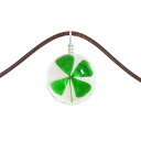 ネックレス ペンダント ドライフラワー 四葉のクローバー 押し花 透明 クリアボール ガラス玉 レディース アクセサリー ジュエリー おしゃれ きれい(4)