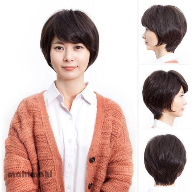 ウィッグ 耐熱人工毛フルウィッグ かつら 自然 円形脱毛症 ボブ ミディアム ショート レディース