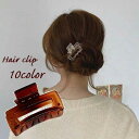 ヘアクリップ バンスクリップ 髪留め レディース 女性用 ヘアアクセサリー 髪飾り スクエア マット クリア べっ甲風 シンプル 可愛い おしゃれ ヘ