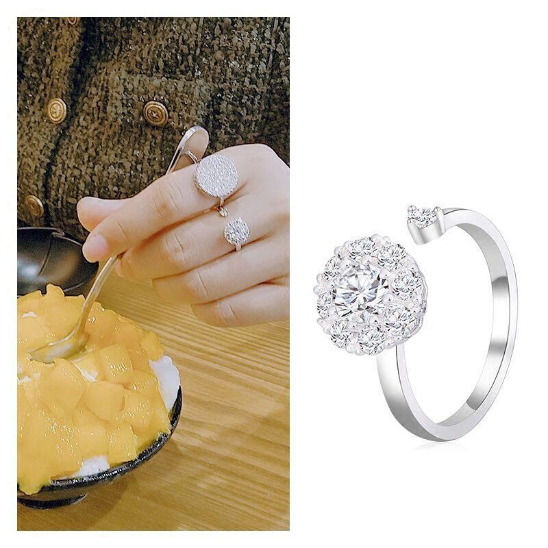 指輪 リング ネックレス アクセサリー ストーン 2連 セット 重ね レディース 女性用 きれい オシャレ 上品 可愛い ゴージャス フォーマル プレ