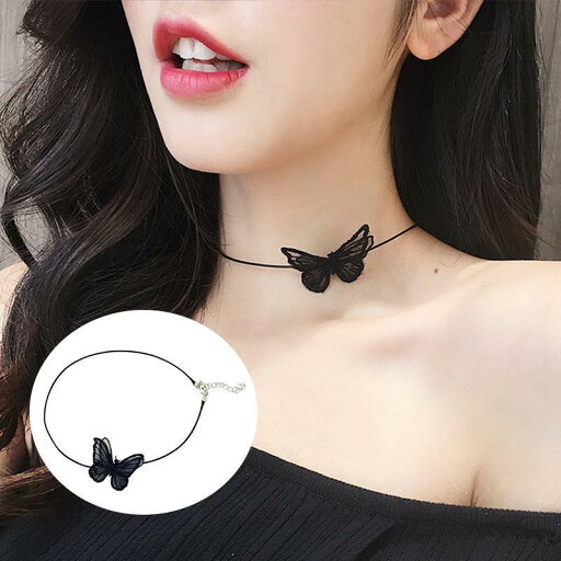 チョーカー アクセサリー 装飾品 ペンダント ネックレス レース 蝶 蝶 レディース 女性用 おしゃれ 可愛い キュート シンプル ネックレス ファッ チョーカー アクセサリー 装飾品 ペンダント ネックレス レース 蝶 蝶 レディース 女性用 おしゃれ 可愛い キュート シンプル ネックレス ファッ