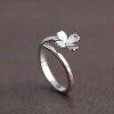 シルバーリング クローバーデザイン スパイラル シルバー925 フリーサイズ レディース アクセサリー ギフト プレゼント 記念日 指輪 リング