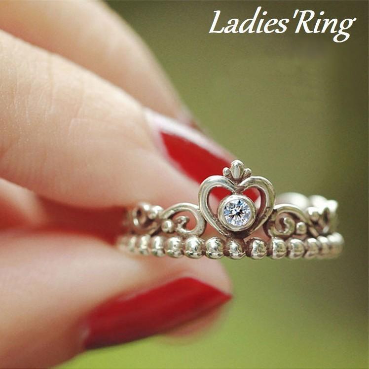指輪 リング ファッションリング アクセサリー レディース 女性 ハート 王冠風 レトロ ビンテージ風 太め 存在感あり シルバーカラー おしゃれ プ