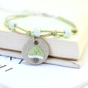 ブレスレット レディース 女性 アクセサリー シンプル ビーズ 紐 木 森 かわいい ハンドメイド風 手作り感 パステルカラー グリーン プレゼント