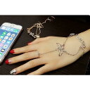 リングブレスレット アクセサリー レディース ブレスレット リング フィンガーブレスレット リング付き リング付きブレスレット チェーンブレスレット