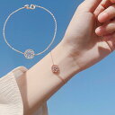 ブレスレット アクセサリー レディース 女性用 チャーム ラインストーン 花 フラワー かわいい おしゃれ シンプル かわいい ギフト 記念日 誕生日