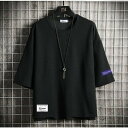 Tシャツ 七分袖 メンズ 夏服 7分袖 トップス メンズファッション クルーネック 夏 サマー シンプル