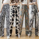 ワイドパンツ レディース きれいめ エスニック パンツ 春 夏 フレア ファッション 個性的 花柄 ひんやり ゆったり 大きいサイズ 着痩せ 薄手 母の日