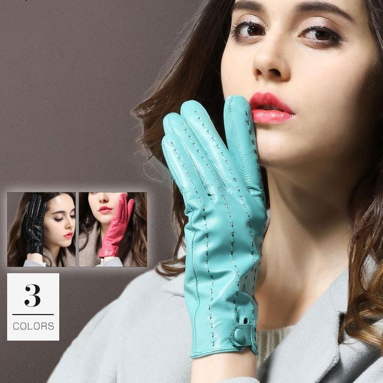 本革手袋　レディース　グローブ　レザーグローブ　レザー手袋　glove おしゃれ バイク手袋　バイクグ..