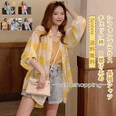 シフォンブラウス レディース 長袖シャツ チェック柄 シースルー 超薄手 前開き トップス カジュアル 日焼け止め 21年夏新作 きれいめ おしゃれ
