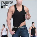 タンクトップ ランニング シャツ ノースリーブ メンズ 男性 無地 シンプル レディース M L XL XXL 伸縮 ラウンドネック 涼しい 黒 白