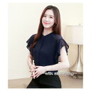 ブラウス トップス レディース シフォン 半袖 インナー Tシャツ オフィス カットソー シャツ カジュアル ビジネス 大きいサイズ 体型カバー おしゃれ きれいめ