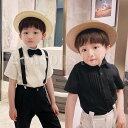 男の子 Yシャツ 半袖ブラウス フォーマル スーツ 白 黒 プリーツ ワイシャツ 子供 半袖シャツ フォーマルシャツ男児 七五三 入学式 卒業式 発表会 結婚式 礼服