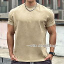 半袖Tシャツ メンズ 夏服 半袖 トップス ストライプ カジュアル 夏サマー 大きいサイズ おしゃれ 通学 通勤 20代運動シャツ